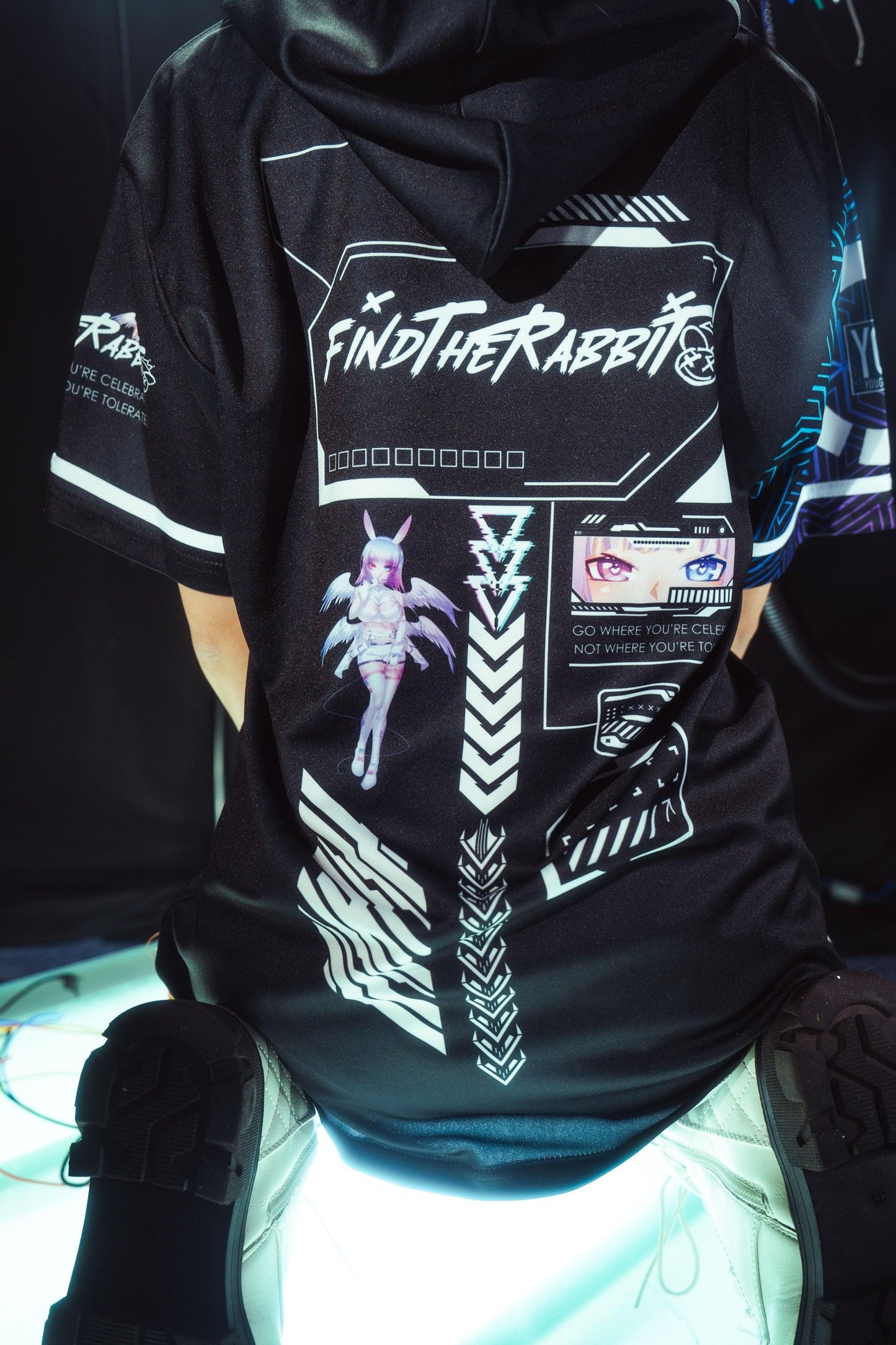 FINDTHERABBIT - Midnight (black) Hooded Festival Jersey